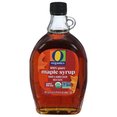 O Organics Organic Syrup Maple Pure 100% - 16.9 Fl. Oz. - ACME Markets