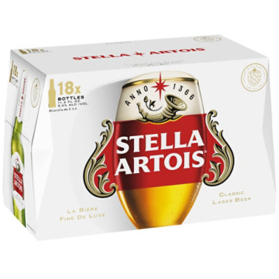 Stella Artois Premium Lager Beer Glass Bottles 5% ABV - 18-11.2 Oz - Image 2