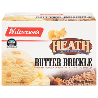 Wilcoxson's Butter Brickle Ice Cream - 0.5 Gallon - Image 1