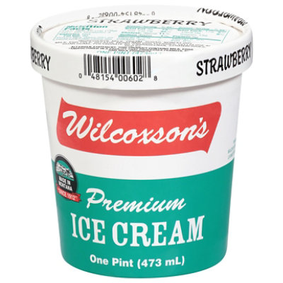 Wilcoxson's Premium Strawberry Ice Cream - 1 Pint - Image 2