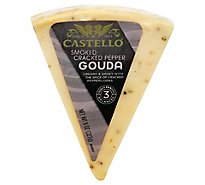 Castello Smoked Cracked Pepper Gouda Cheese Pie Cut Wedge - 8 Oz