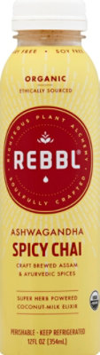 Rebbl Ashwagandha Spicy Chai - 12 Fl. Oz.