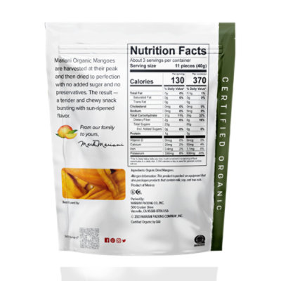 Mariani Organic Dried Mango - 4 Oz - Image 6