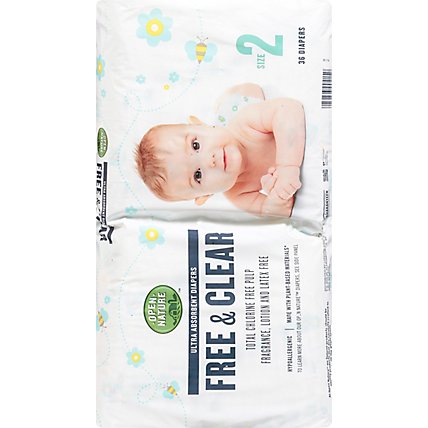 Open Nature Free & Clear Diapers Ultra Absorbent Size 2 - 36 Count - Image 4