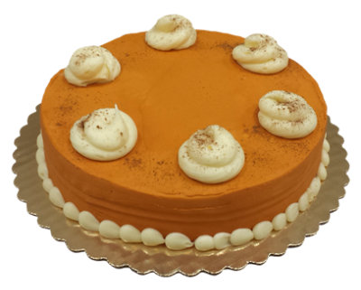 Bakery Cake 8 Inch 1 Layer Pumpkin Iced - Each - Image 1