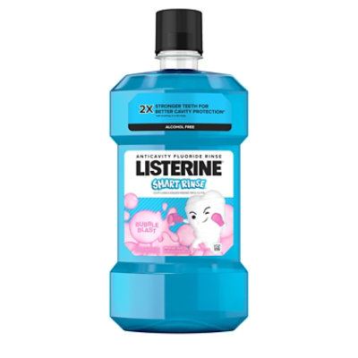 Listerine Smart Rinse Kids Anticavity Mouthwash Bubble Blast