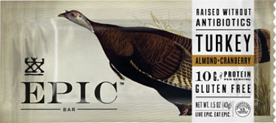 Epic Bar Trky Almnd Crnbry - 1.5 Oz - Image 2