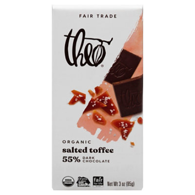 Theo Bar 55pct Dark Chocolate Salted Toffee - 3 Oz - Image 3