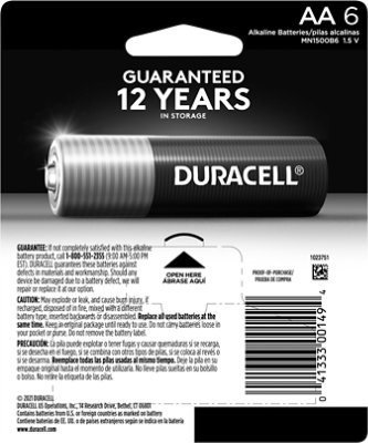 Duracell CopperTop AA Alkaline Batteries - 6 Count - Image 4