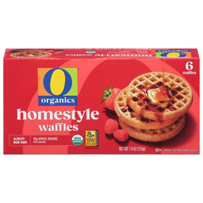 O Organics Organic Waffles Homestyle - 7.4 Oz