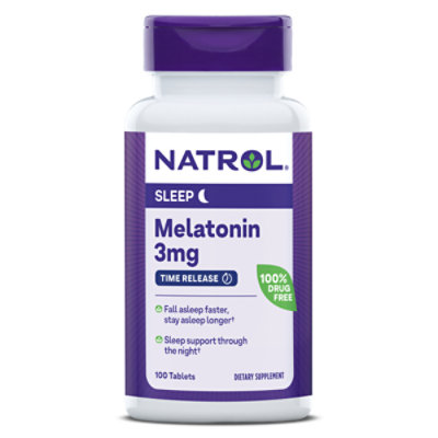 Natrol Melatonin Tablets 3 mg Time Release - 100 Count