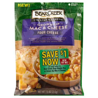 Bear Creek Grown Up Mac & Cheese Four Cheese Pouch - 7.5 Oz