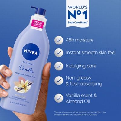 Nivea Oil Ltn Vanil Almd - 16.9 Fl. Oz. - Image 3