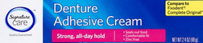 Signature Select/Care Denture Adhesive Cream Strong All Day Hold - 2.4 Oz - Image 2