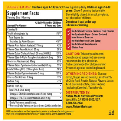 Nature Made Kids Multi W Omega - 70 Count - Image 4