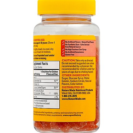 Nature Made Kids First Vit C Gummie - 110 Count - Image 5