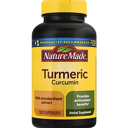 Nature Made Herbal Supplement Capsules Turmeric Curcumin - 120 Count - Image 2