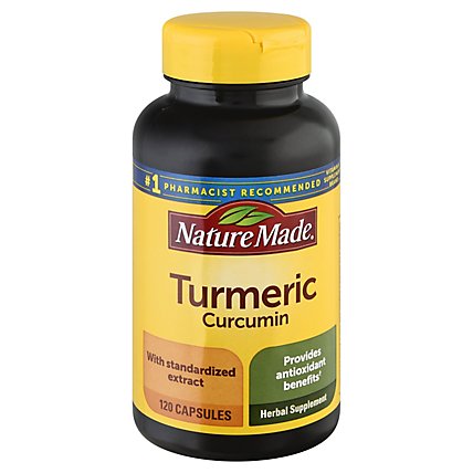Nature Made Herbal Supplement Capsules Turmeric Curcumin - 120 Count - Image 1