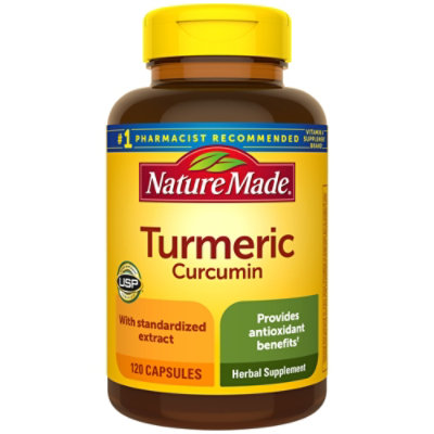 Nature Made Herbal Supplement Capsules Turmeric Curcumin - 120 Count