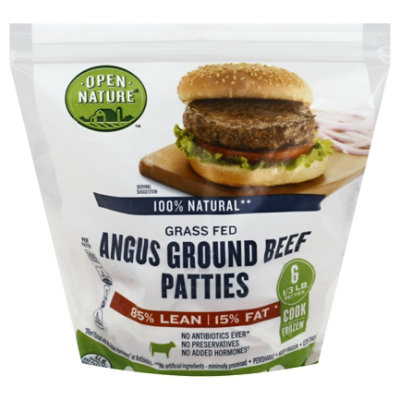 Open Nature Beef Hamburger Patties 85% Lean 15% Fat - 32 Oz. - Image 4