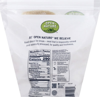 Open Nature Beef Hamburger Patties 85% Lean 15% Fat - 32 Oz. - Image 7