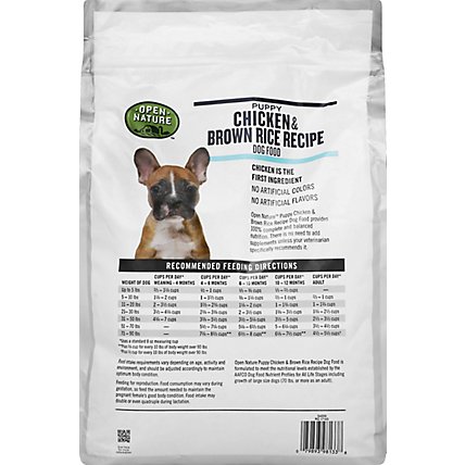 Open Nature Dog Food Puppy Chicken & Brown Rice Recipe Bag - 6 Lb - Image 3