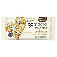 GoMacro Macrobar Everlasting Joy Coconut Almond Butter Chocolate Chips - 2.3 Oz - Image 1