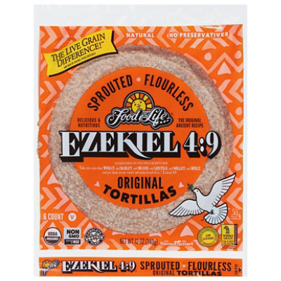 Food For Life Tortillas Sprouted Grains New Mexico Style 6 Count - 12 Oz - Image 1