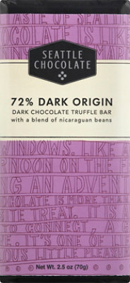 Seattle Chocolate Dark Chocolate Bar - 2.5 Oz - Image 2