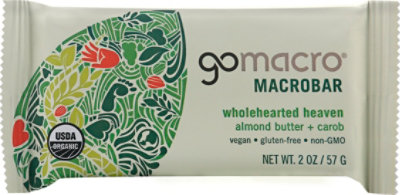 GoMacro Macrobar Wholehearted Heaven Almond Butter Carob - 2 Oz - Image 2