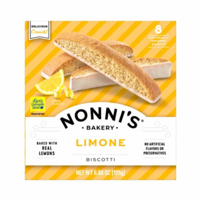 Nonni's Biscotti Limone 8 Count - 6.88 Oz