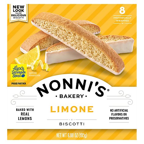 Nonnis Biscotti Limone 8 Count - 6.88 Oz