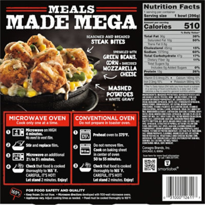 Banquet Mega Bowls Chicken Fried Beek Steak Bowl - 14 Oz - Image 6