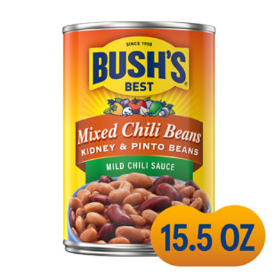 Bushs Beans Chili Mixed Kidney & Pinto Beans Mild Chili Sauce - 15.5 Oz