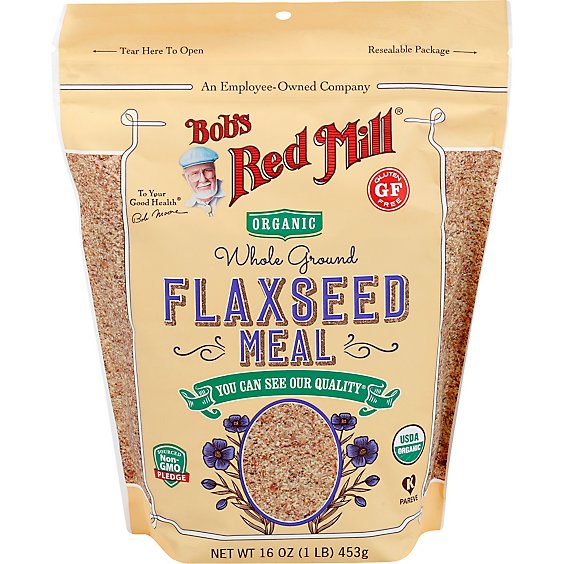 Bobs Red Mill Organic Flaxseed Meal Brown - 16 Oz