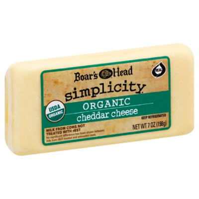 Boars Head Simplicity Pre-Cut Organic Cheddar - 7 Oz