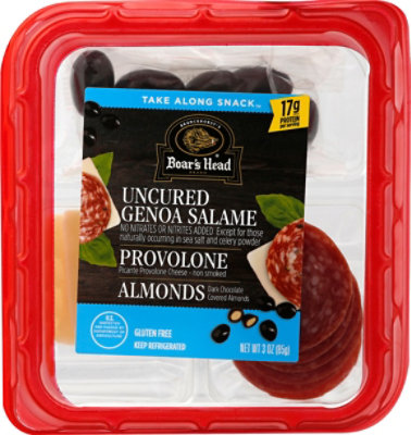 Boars Head Genoa Provolone Almonds Antipasto Tray - 3 Oz