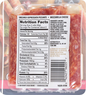 Boars Head Hot Sopressata & Mozzarella Rolls - 3 Oz - Image 5