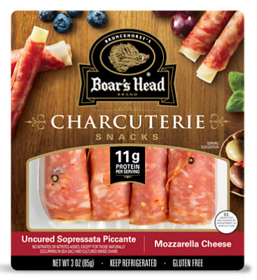 Boars Head Hot Sopressata & Mozzarella Rolls - 3 Oz