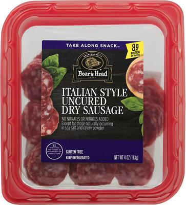 Boars Head Sliced Italian Dry Sausage Snack Tray - 3 Oz