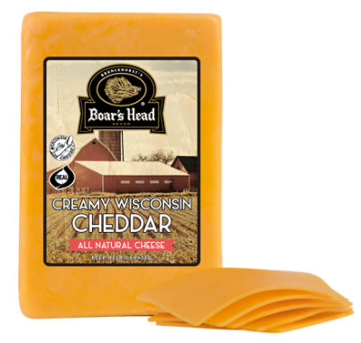 Boars Head Cheese Cheddar Sweet Wisconsin Loaf - 0.50 LB