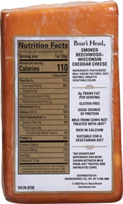 Boar's Head Cheese Beechwood Smoked Wisconsin Cheddar Loaf - Image 5