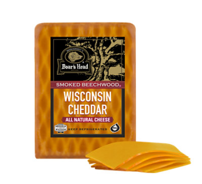 Boar's Head Cheese Beechwood Smoked Wisconsin Cheddar Loaf - Image 1