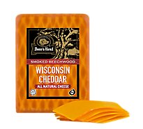 Boars Head Cheese Beechwood Smoked Wisconsin Cheddar Loaf - 0.50 Lb
