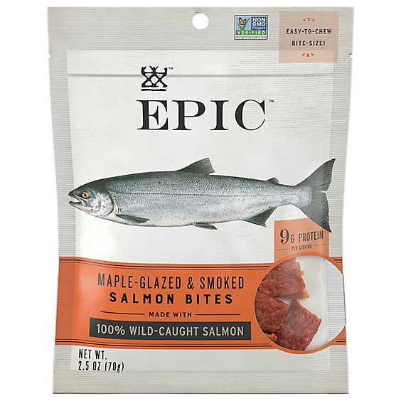 Epic Bites Maple Glazed & Smoked Salmon - 2.5 Oz
