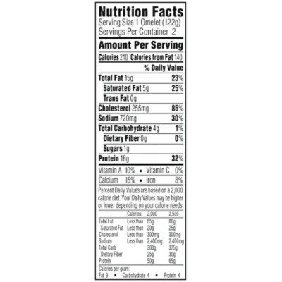 Atkins Omelet Ham & Cheese 2 Count - 8.6 Oz - Image 3