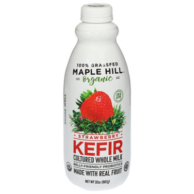 Kmaple Hill Kefir Grsfed Strawbry Org Creamery - 32 Oz - Image 3