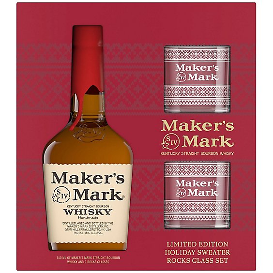 Makers Mark Makers 46 Bourbon Whisky Kentucky With Glasses - 750 Ml