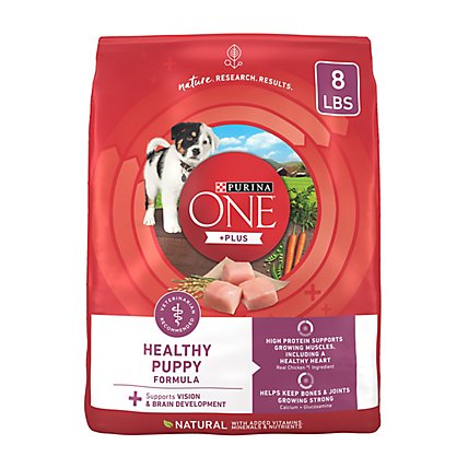 Purina One +Plus Chicken Dry Dog Food - 8 Lb - Image 1