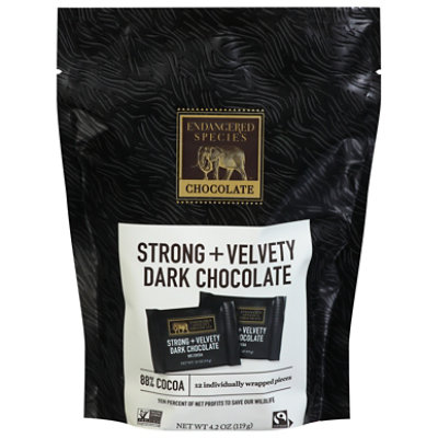 Endangered Species Dark Chocolate Bites 88% Cocoa - 4.2 Oz